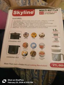Skyline Multi Kettle - Steamer & Egg Attachment