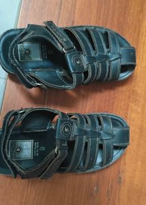 Odyssey Black Leather Sandals