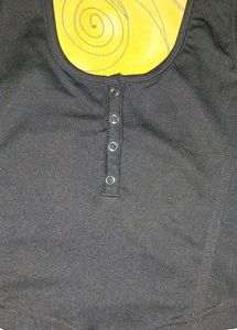 Scoop Neck Titch Button UP Spaghetti Ribbed Tops