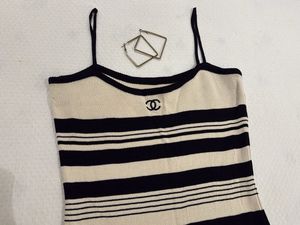 Chanel Inspired Striped Midi Dress