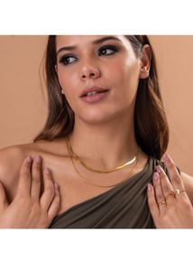 Layered Gold Chain Necklace Set