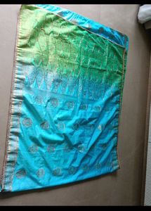 Elegant Silk Saree with Golden Border