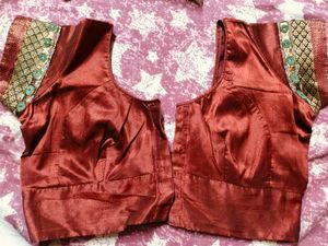 Red Silk Sari Blouse