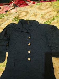 Navy Blue Midi Dress