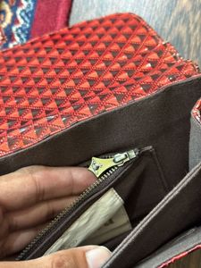 Vivienne Westwood Red Studded Pattern Handbag