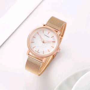 Versace Medusa Rose Gold Mesh Watch