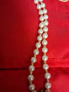 Pearl &amp; Gold Tone Necklace