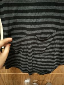 Black An Grey Line T Shirt
