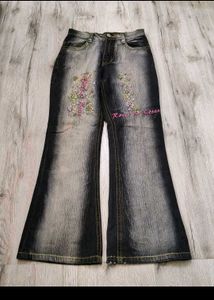 combo Embroidered Flare Jeans