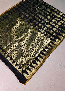 Copy brown colour Banarasi Silk full Zari Saree