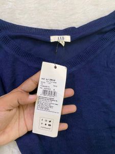 Navy Blue Long Sleeve Top
