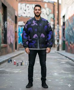 Unique Pattern Puffer Jacket