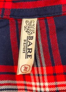 BARE DENIM Plaid Rayon Shirt