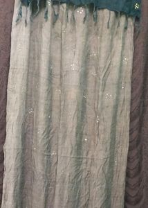 Brown Stool dupatta Rhinestone/Unique flower desig