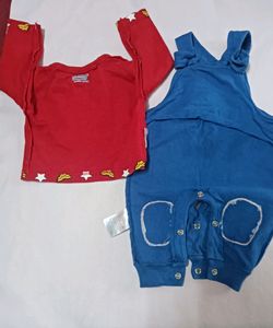 Super Girl Blue Pant Dungaree-3-6 months