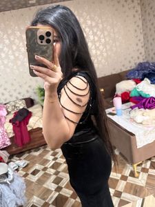 Elegant Black Maxi Dress🎀❤️🌻