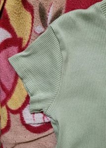 Stylish Sage Green Crop Top