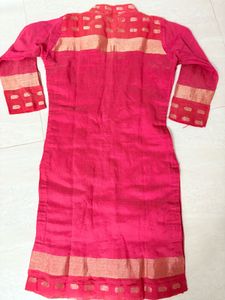 Pink Embroidered Kurta Set