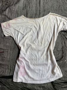 y2k wolf print with stone offshoulder tee