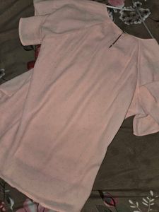 Chic Pink Polka Dot Flutter Sleeve Top