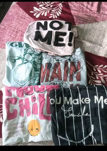 5 Bundle of Graphic T-Shirts