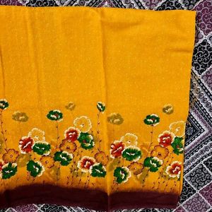 🌻vibrant GOLD dress material