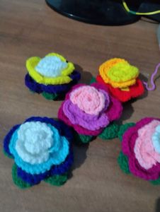 Crochet Flower Hair Clip
