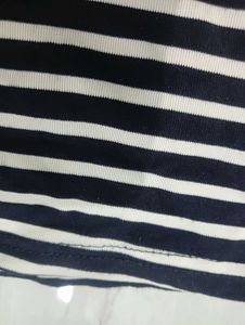 Black &amp; White Striped Long Sleeve Top
