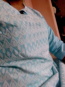 Beautiful Cotton Chicknari Kurti❤️