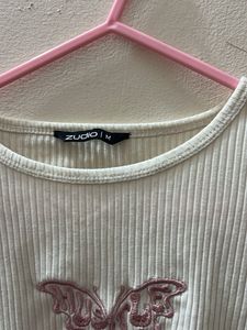 Studio M Butterfly Ribbed Tee