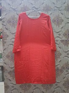 Beautiful Red Embroidered Kurta of 1