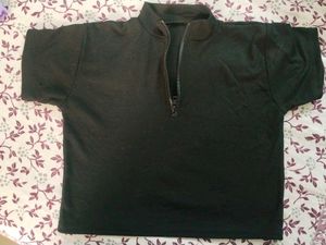 Classic Black Zip Neck T-Shirt