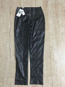 Black Faux Leather Pants