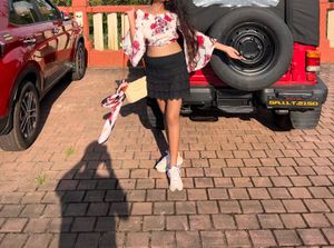 Cape Sleeves Crop Top