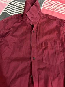 Men's Maroon Formal Shirt