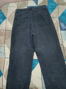 Stylish Grey Wide Leg Jeans