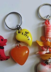 Cute Keychain Charms Set 6pcs