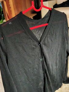 Black Cardigan Sweater