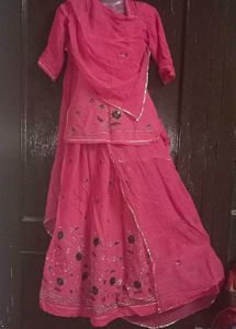 Pink Rajputi poshak