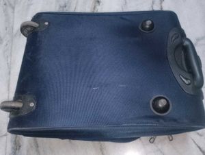 Saccus Navy Blue Travel Trolley Bag