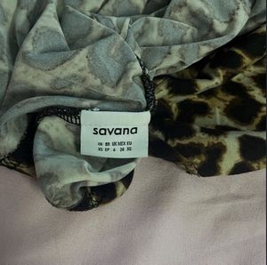 SAVANA Leopard Print Halter Top