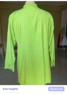Lime Green Embroidered Tunic