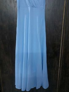 Elegant Light Blue Maxi Dress