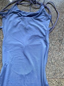 Newme  Blue Spaghetti Strap Maxi Dress