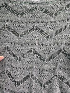Chic Grey Crochet Knit Sweater