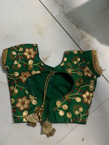 Elegant Emerald Green Saree