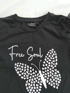 🖤Cute Black Butterfly "Free Soul" Top