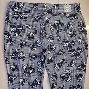 Chic Floral Plaid Pants