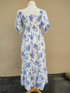 Blue Floral Maxi Dress