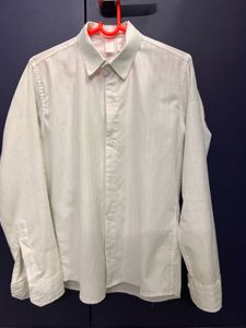 Men's Light Blue Striped Button-Up Shirt